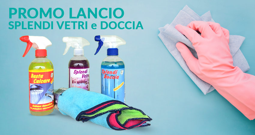 Promo lancio sito web prodotti per pulizia doccia e bagno